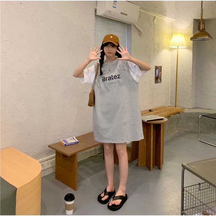 ワンピース 半袖 膝丈ワンピ レディース 重ね風 夏服 | And Kawaii | 詳細画像10 