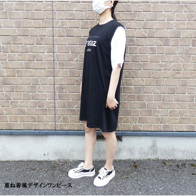 ワンピース 半袖 膝丈ワンピ レディース 重ね風 夏服 | And Kawaii | 詳細画像6 