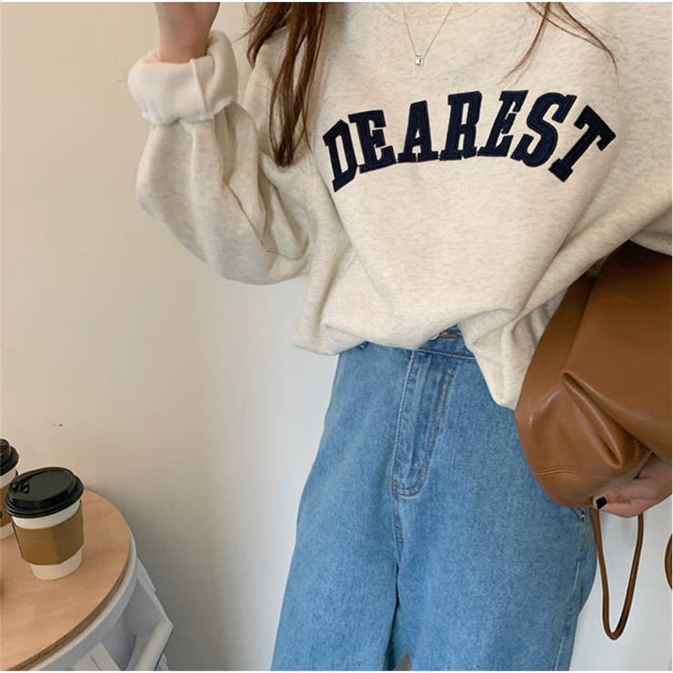 長袖カジュアルパーカー 裏起毛 トレーナ ロゴパーカー | And Kawaii | 詳細画像5 