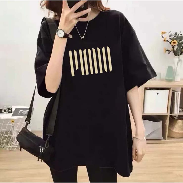 半袖 ロゴプリント Tシャツ | And Kawaii | 詳細画像4 