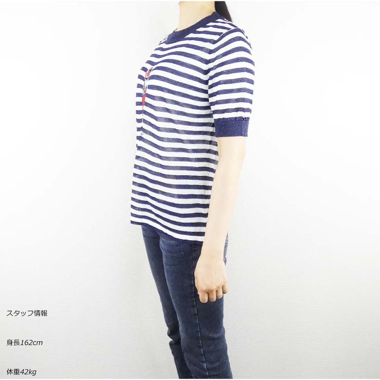 【earth】inscrire Tシャツ　ボーダーパンツセット セール】DRAW CORD MULTI BORDER TEE / ドローコードマルチ