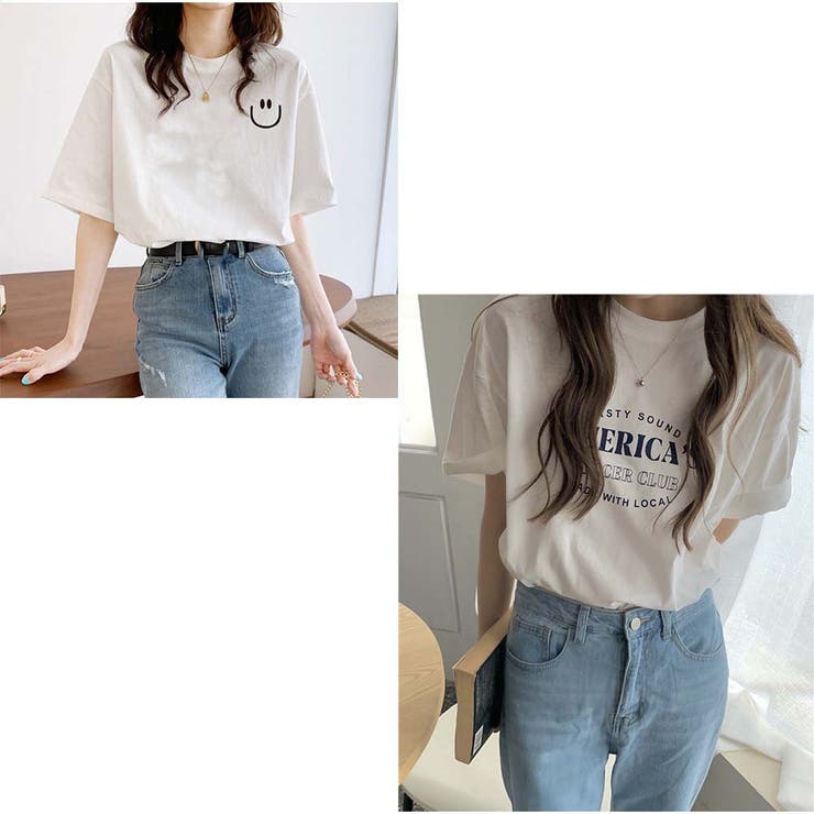 Tシャツ ロゴプリント 体型カバー | And Kawaii | 詳細画像11 