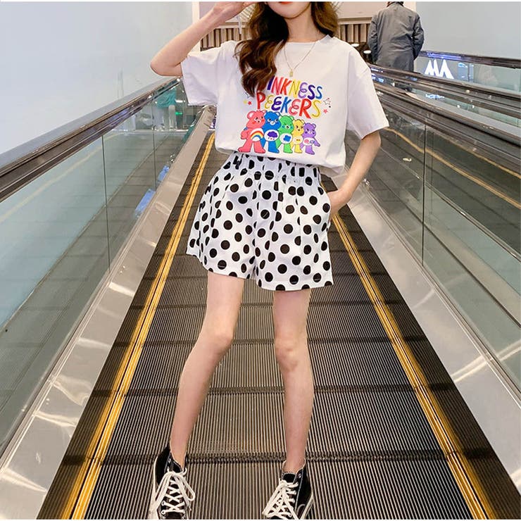 Tシャツ かわいいロゴプリント 体型カバー | And Kawaii | 詳細画像4 