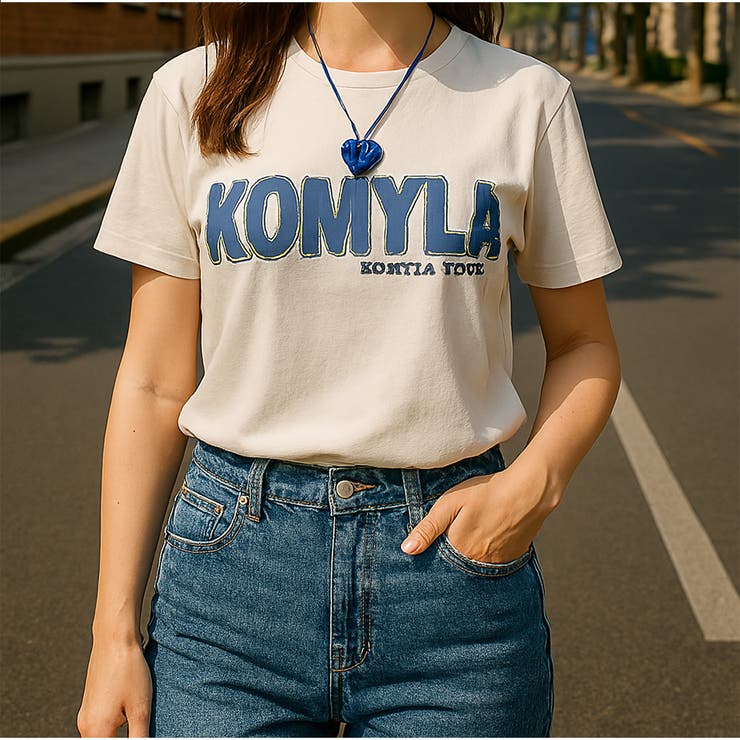 Tシャツ ロゴプリント 夏 コットン レディース 韓国風 | And Kawaii | 詳細画像1 