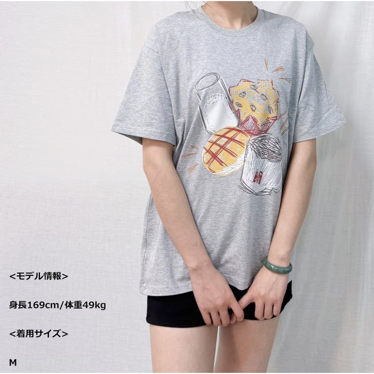 Tシャツ ロゴプリント レディース ゆったりトップス | And Kawaii | 詳細画像3 