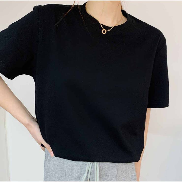 半袖Tシャツ レディース クルーネック トップス 夏服 韓国