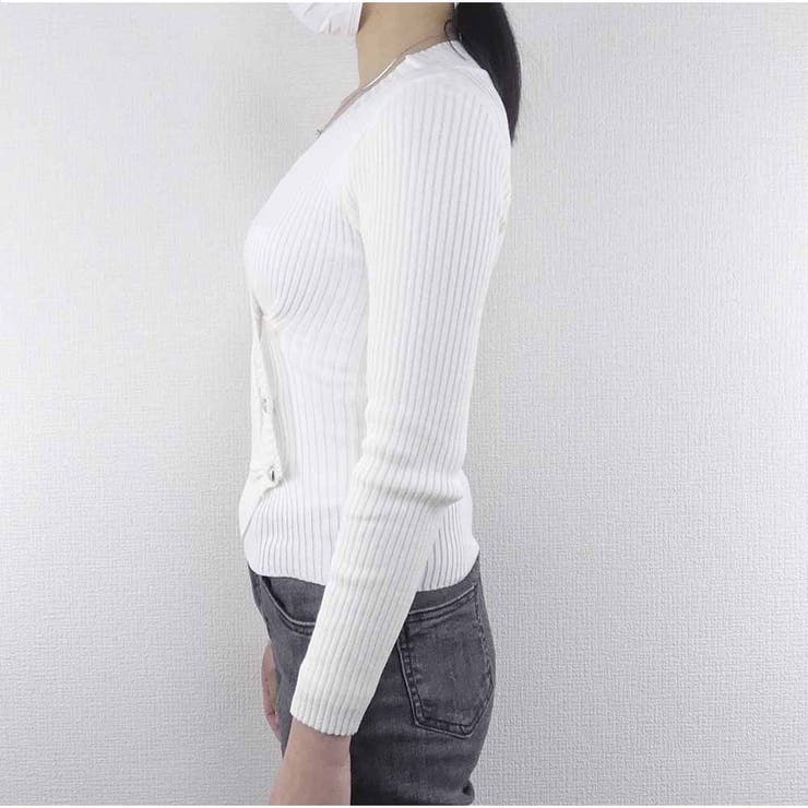 カシュクール Vネックカットソー 長袖 無地 春  | And Kawaii | 詳細画像6 