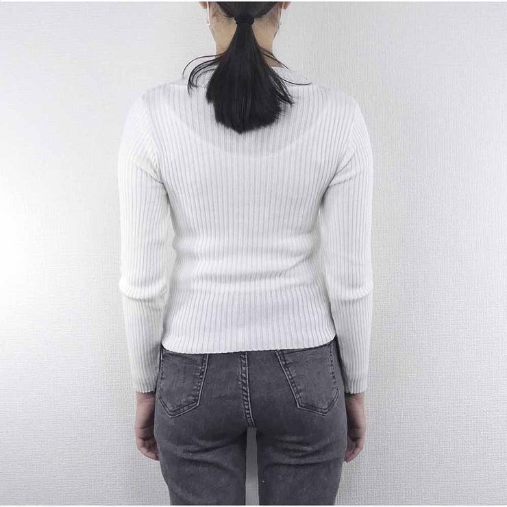 カシュクール Vネックカットソー 長袖 無地 春  | And Kawaii | 詳細画像7 