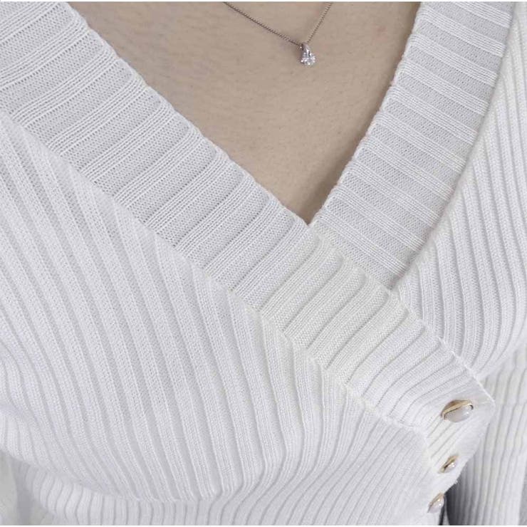 カシュクール Vネックカットソー 長袖 無地 春  | And Kawaii | 詳細画像8 