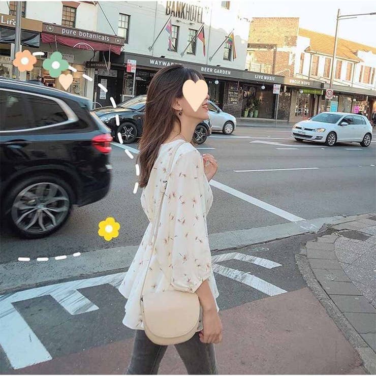 シフォンシャツ薄手 花柄シフォン 可愛い 半袖 レディースファッション | And Kawaii | 詳細画像8 