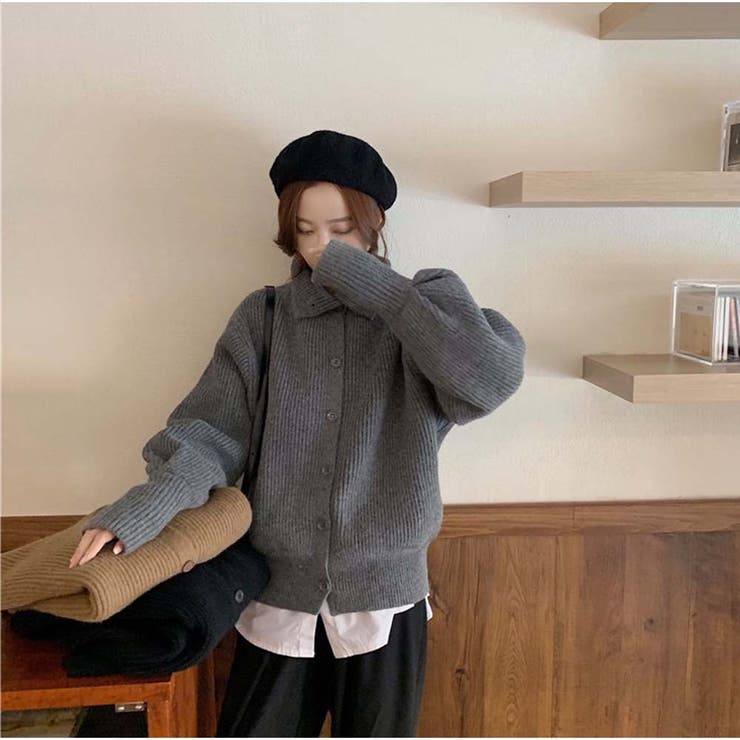 【3連休限定】INED カーディガン フォックス キャメル item344034599401-1-2.jpg