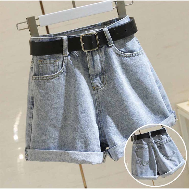 ダメージデニムショートパンツ レディース ショートパンツ | And Kawaii | 詳細画像1