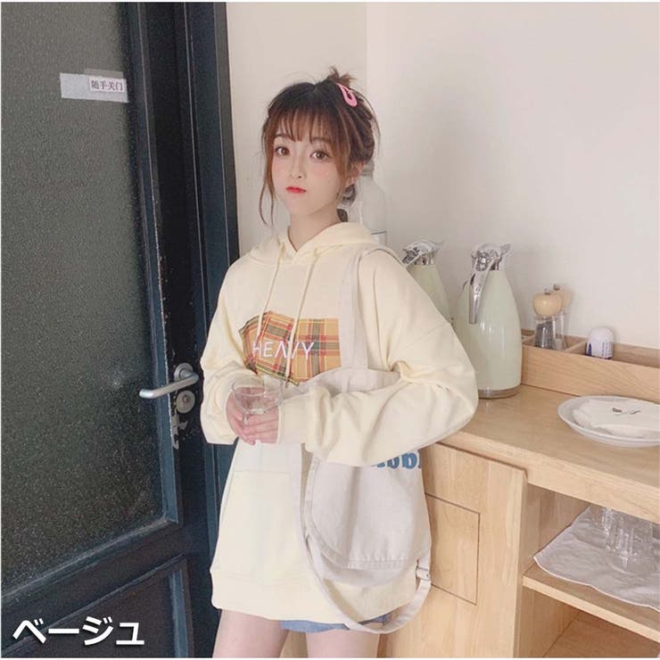 秋物新作 フード付き パーカー[品番：AKIW0000162]｜And Kawaii