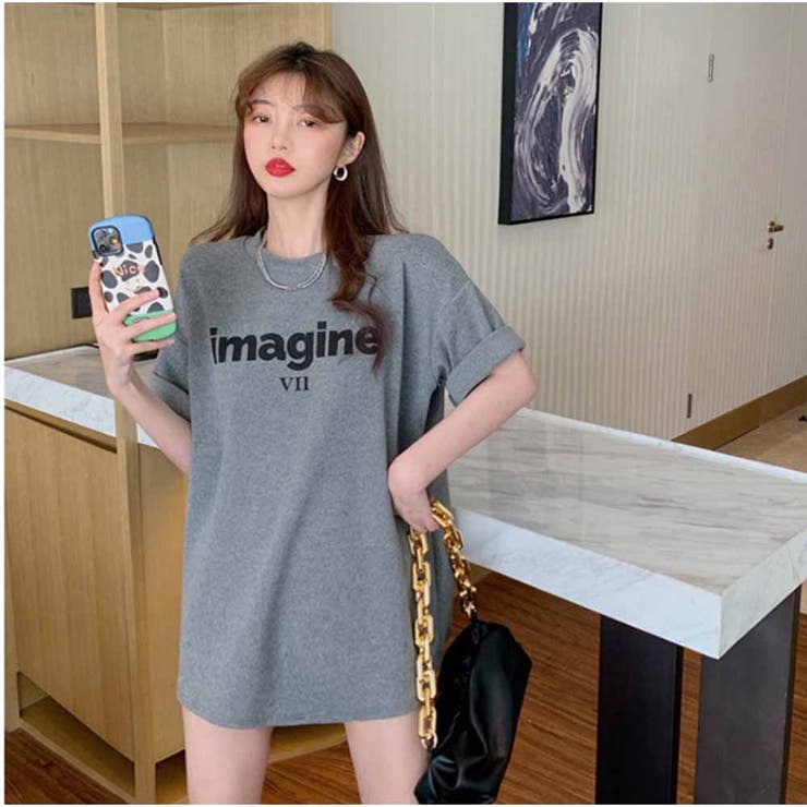 Tシャツ レディーストップス 半袖 ロゴプリント 夏服 韓国ファッション 品番 Akiw And Kawaii アンドカワイイ のレディースファッション通販 Shoplist ショップリスト