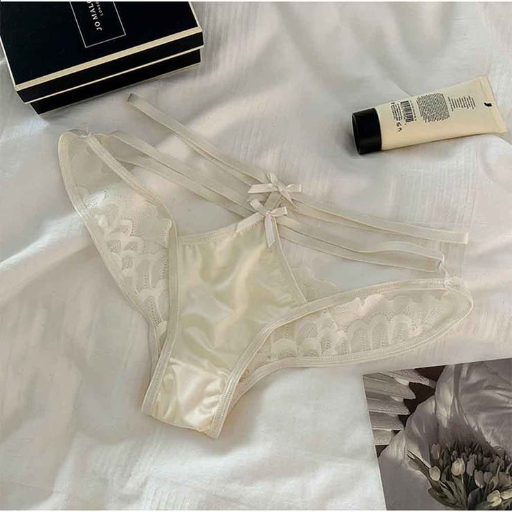 レースショーツ バックリボン ダブルストラップ セクシー | And Kawaii | 詳細画像1 