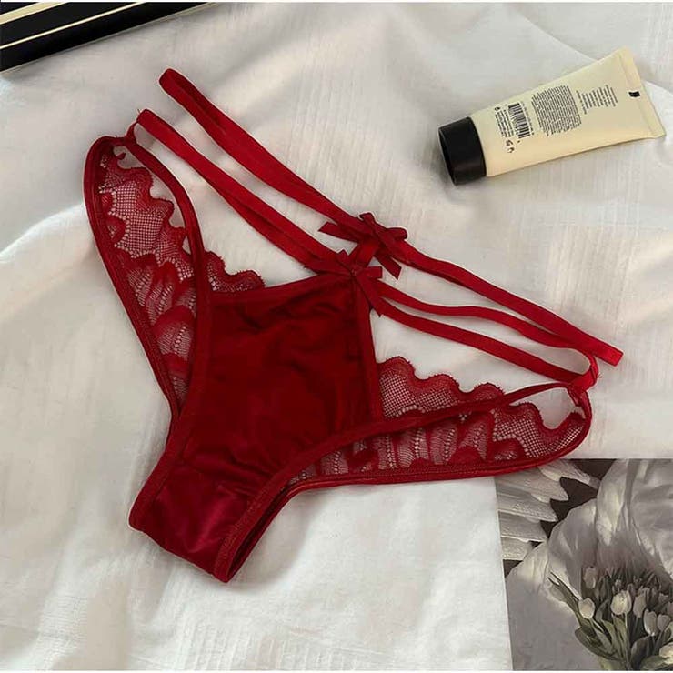 レースショーツ バックリボン ダブルストラップ セクシー | And Kawaii | 詳細画像2 