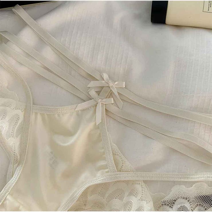 レースショーツ バックリボン ダブルストラップ セクシー | And Kawaii | 詳細画像4 