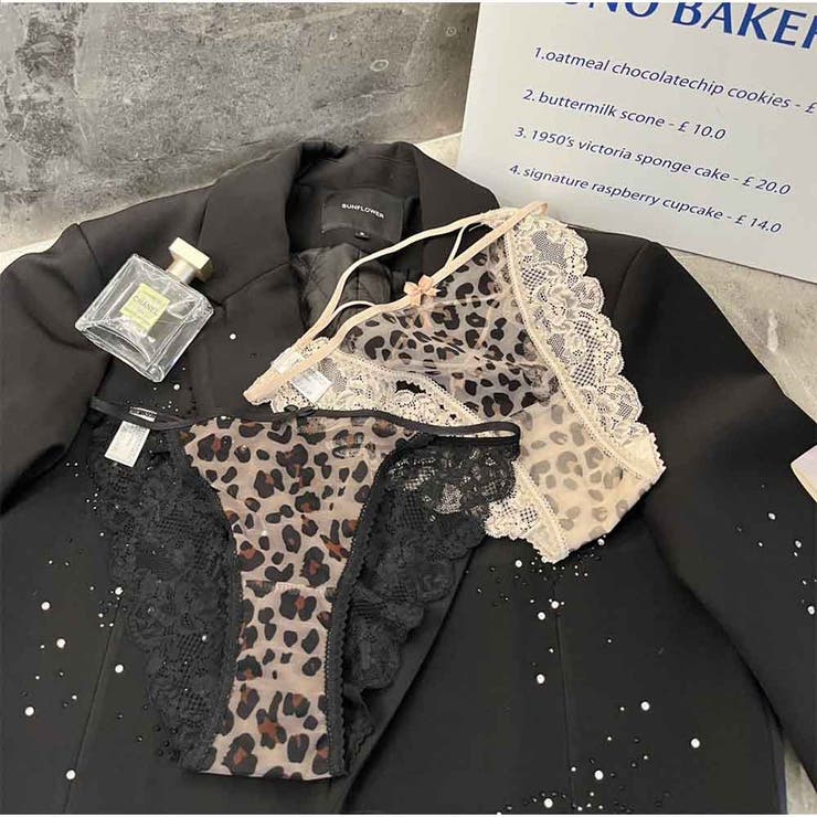 シアーレース フェミニンショーツ 透け感レオパード デザインショーツ | And Kawaii | 詳細画像12 