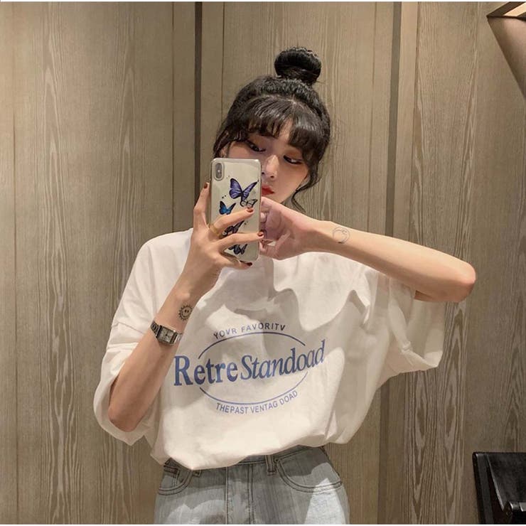 Tシャツ 半袖 トップス ロゴプリント 春夏 人気 韓国