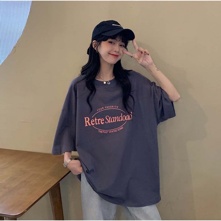 可愛い半袖プリントTシャツ❁⃘*.゜春夏お出かけに最適 Tシャツ 半袖 トップス ロゴプリント 春夏 人気 韓国