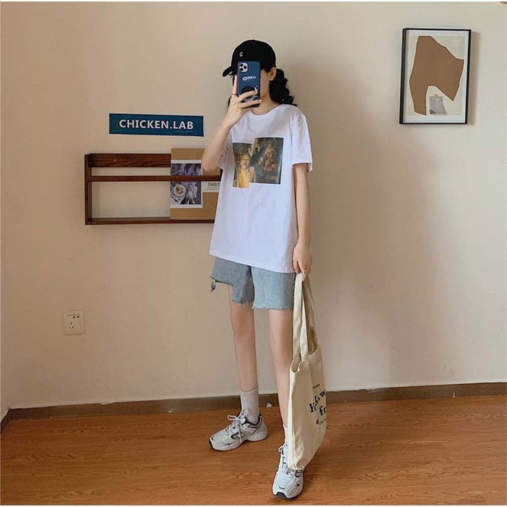 Tシャツ ロゴ ゆるT レディース トップス 半袖 夏新作 | And Kawaii | 詳細画像10 