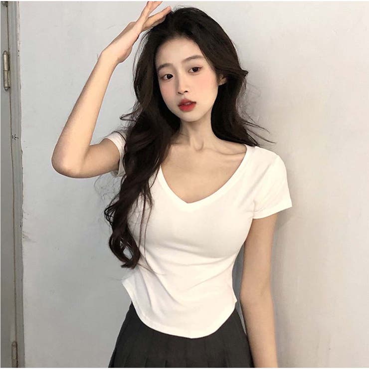 ☆韓国の人気☆【PXG】夏 BATWING ウブン ショート Tシャツ セール】【新作】韓国風レースバックオープンタイトフィット