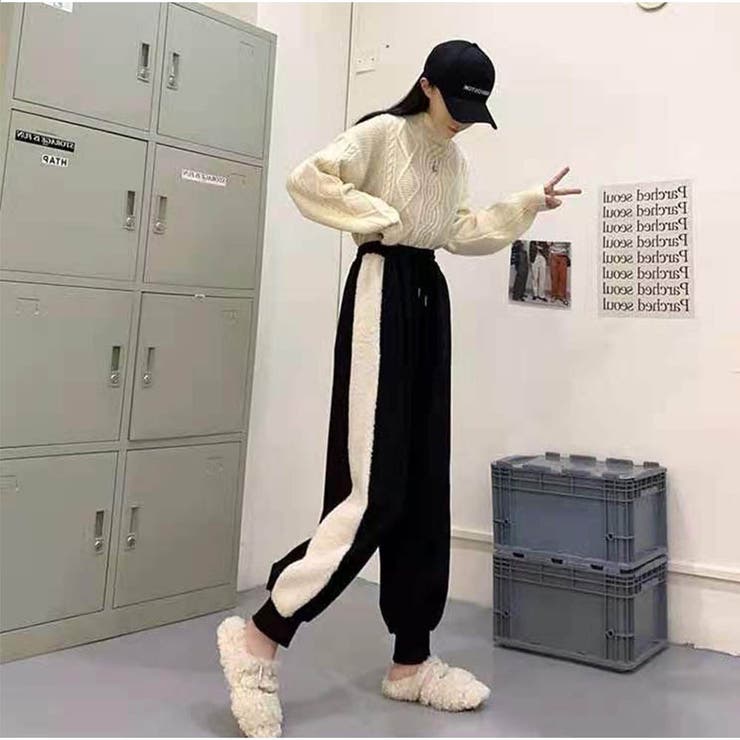 裏起毛 スウェットパンツ ポケット付き ジョガーパンツ サイド 裏起毛 スウェットパンツ ポケット付き ジョガーパンツ サイド