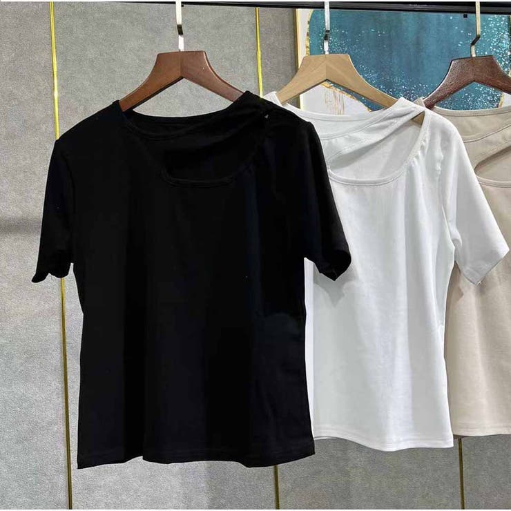 半袖Tシャツ 透かし ショートTシャツ レディース 夏 韓国 | And Kawaii | 詳細画像3 