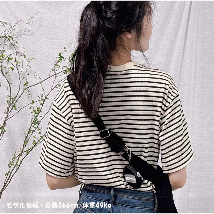 Tシャツ 半袖 レディーストップス ボーダー柄 韓国ファッション | And Kawaii | 詳細画像10 