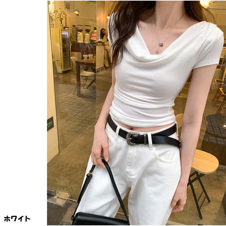 Tシャツ 半袖 オフショルダー2way[品番：AKIW0004504]｜And