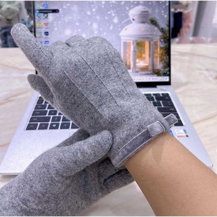 ニットグローブ タッチスクリーン対応スマホ手袋 指開き | And Kawaii | 詳細画像12 