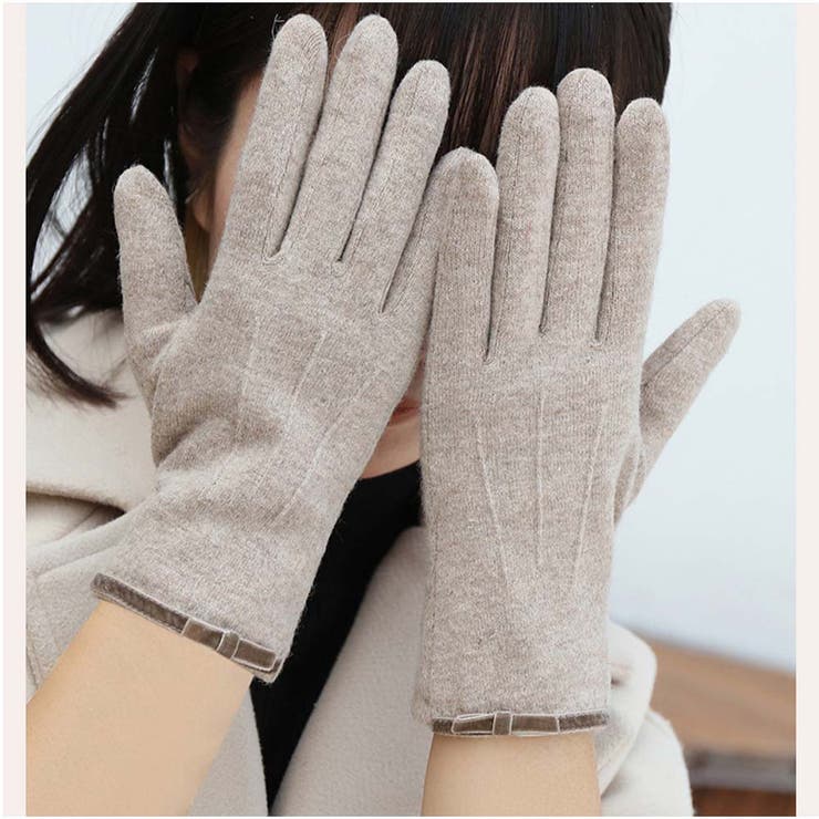 ニットグローブ タッチスクリーン対応スマホ手袋 指開き | And Kawaii | 詳細画像4 