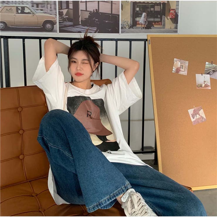 Tシャツ 半袖 ロゴプリント レディース 夏 韓国ファッション | And Kawaii | 詳細画像10 