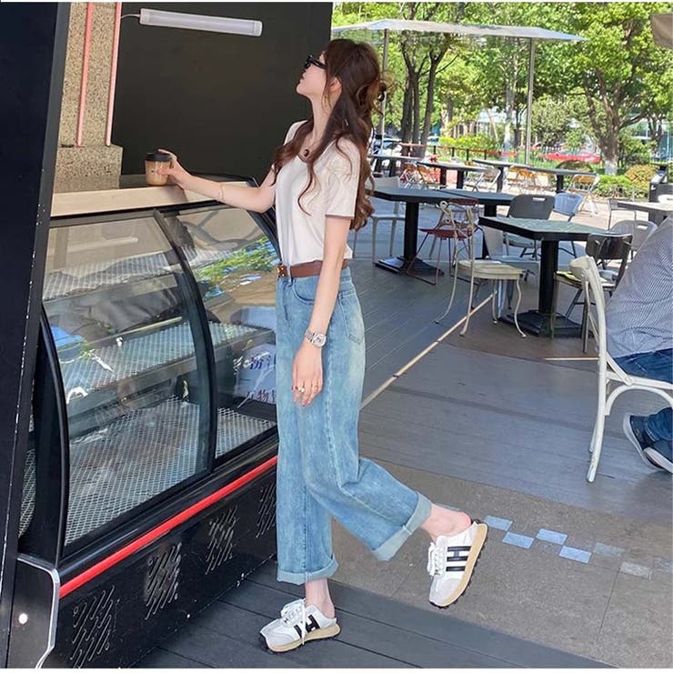 バイカラーTシャツ 半袖 カジュアル ショート丈 夏服 | And Kawaii | 詳細画像14 