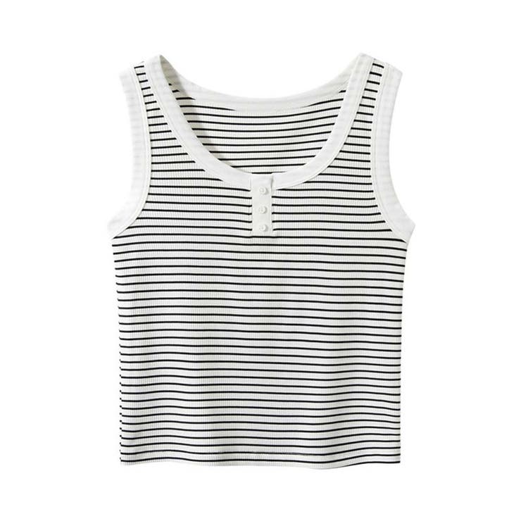 タンクトップ ボーダー 韓国ファッション | And Kawaii | 詳細画像6 