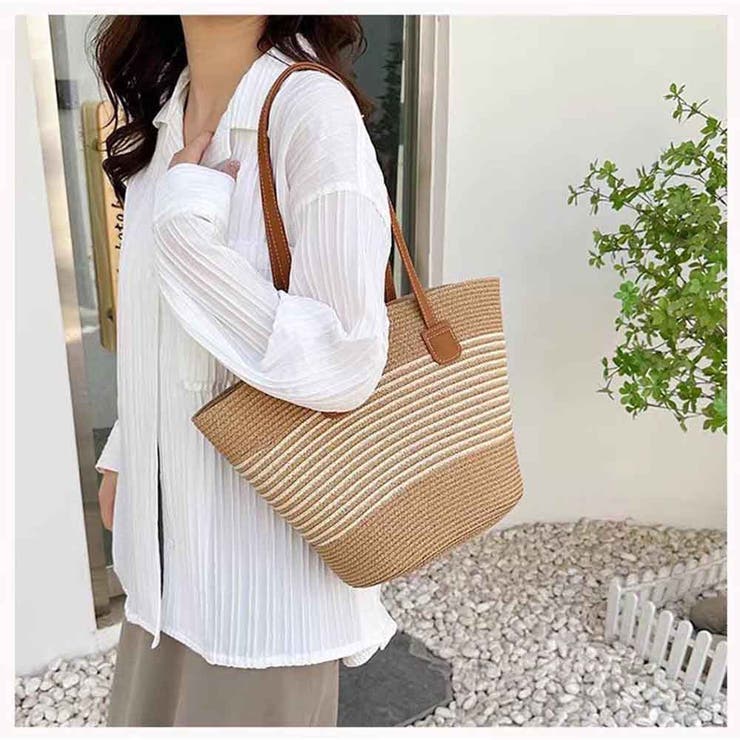 トートバッグ 草編みバッグ かごトートバッグ | And Kawaii | 詳細画像11 