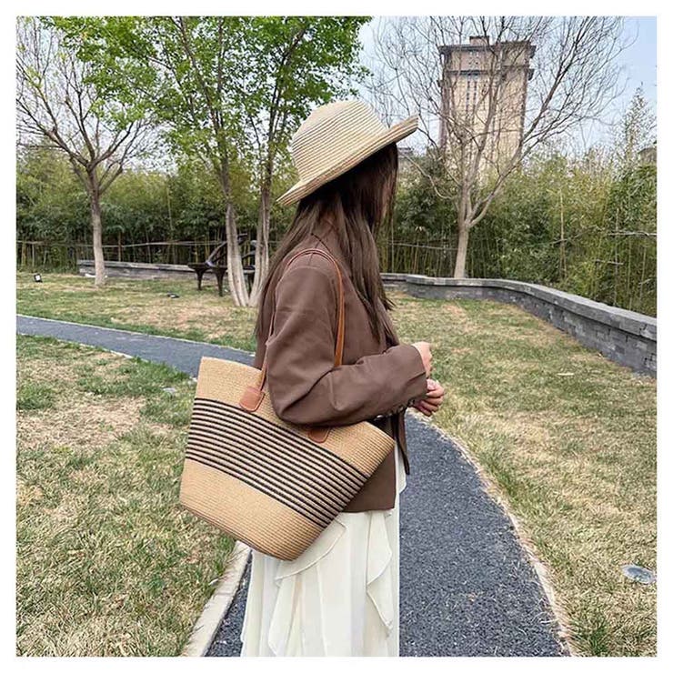 トートバッグ 草編みバッグ かごトートバッグ | And Kawaii | 詳細画像13 