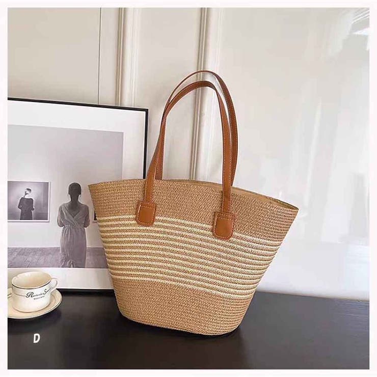 D | トートバッグ 草編みバッグ かごトートバッグ | And Kawaii