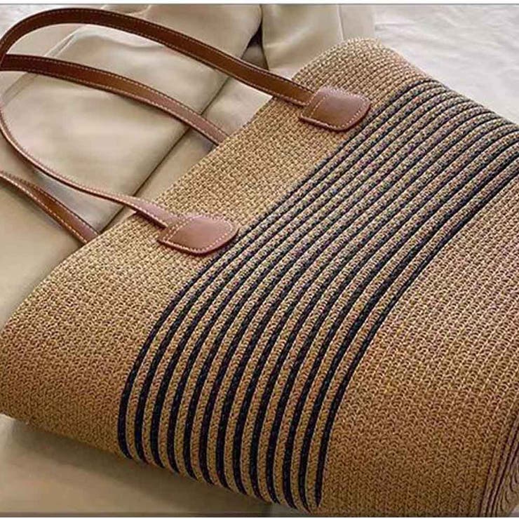 トートバッグ 草編みバッグ かごトートバッグ | And Kawaii | 詳細画像3 