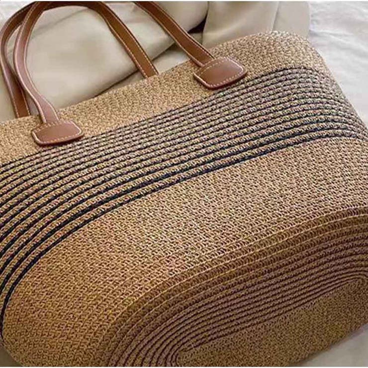 トートバッグ 草編みバッグ かごトートバッグ | And Kawaii | 詳細画像4 