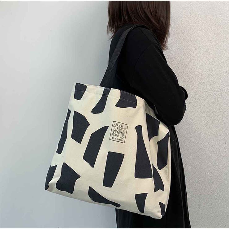 布帛ハンドバッグ ファスナー付き ショルダーバッグ | And Kawaii | 詳細画像1 