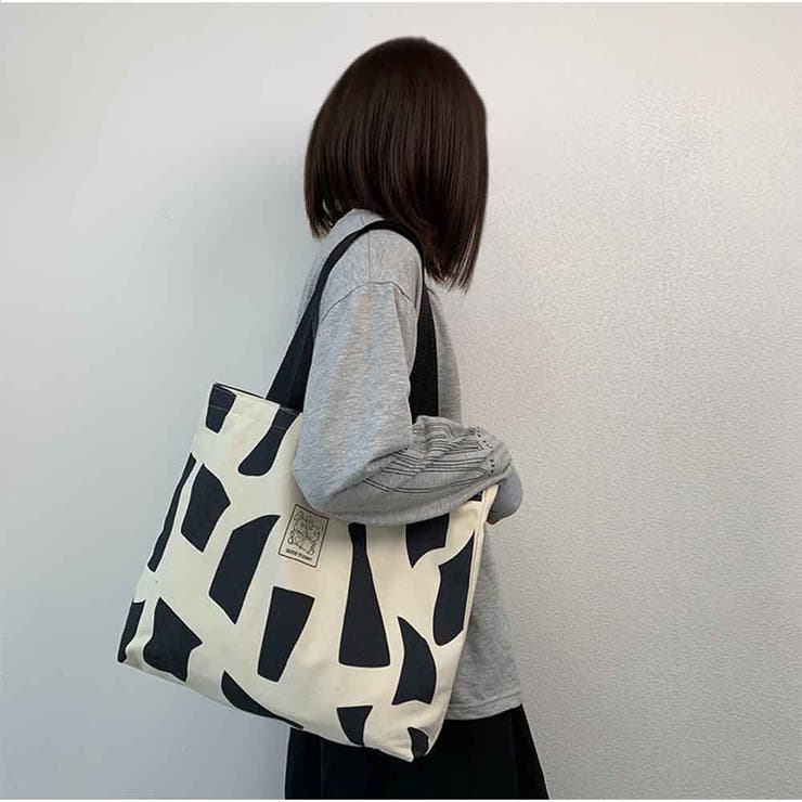 布帛ハンドバッグ ファスナー付き ショルダーバッグ | And Kawaii | 詳細画像9 