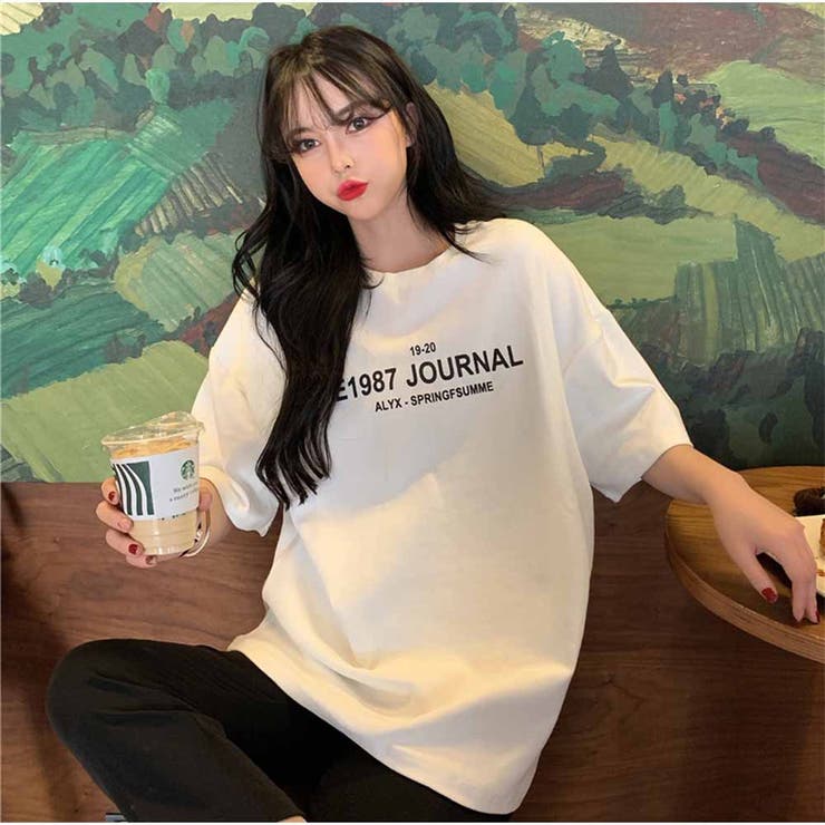 Tシャツ 半袖 トップス ロゴプリント 春夏 人気 韓国