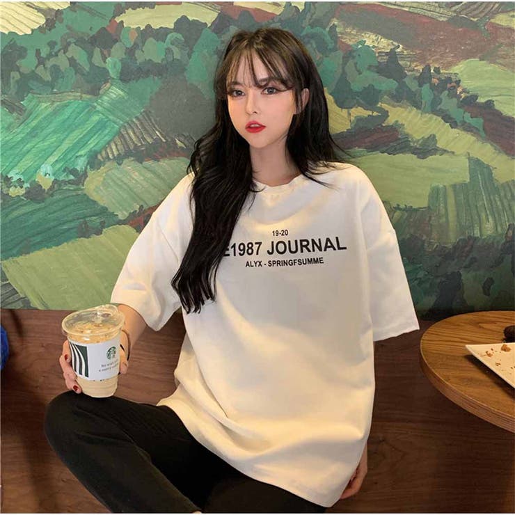 Tシャツ 半袖 トップス ロゴプリント 春夏 人気 韓国