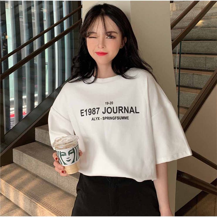 Tシャツ 半袖 トップス ロゴプリント 春夏 人気 韓国