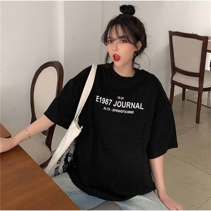 Tシャツ 半袖 トップス ロゴプリント 春夏 人気 韓国