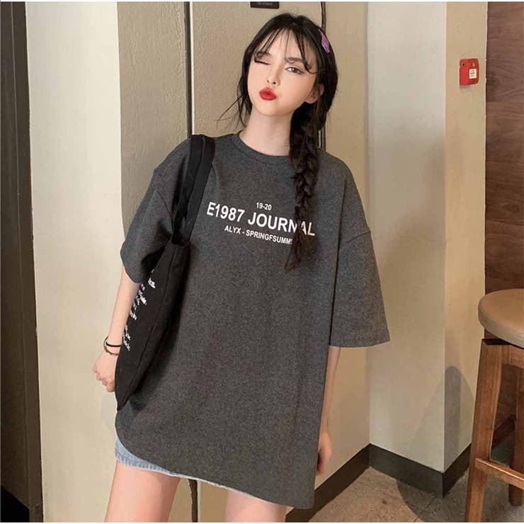 Tシャツ 半袖 トップス ロゴプリント 春夏 人気 韓国