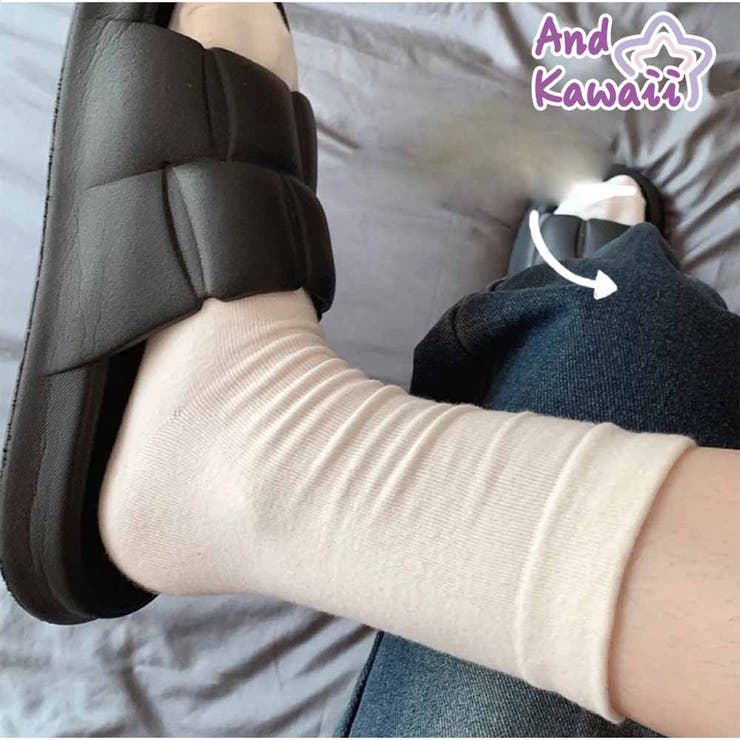 靴下 ソックス ショートソックス シンプル 無地 カジュアル 綿 | And Kawaii | 詳細画像1 