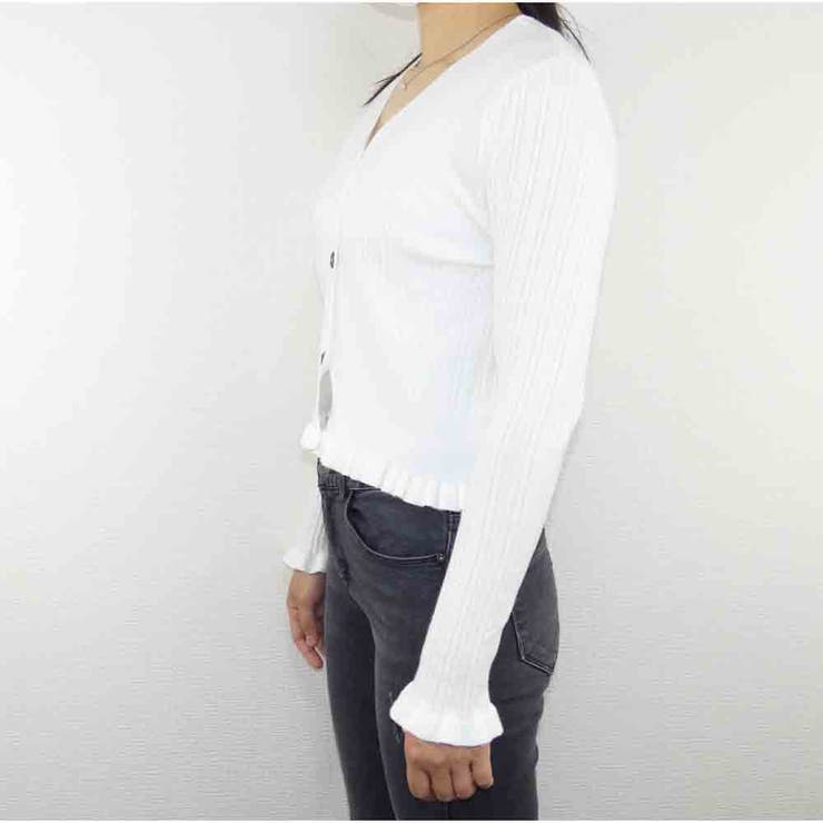 カーディガン 秋新作 ショート丈 Vネック レディース 長袖 | And Kawaii | 詳細画像6 