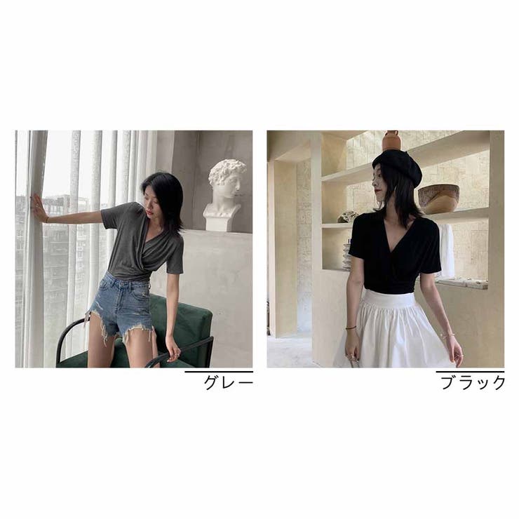 Tシャツ トップス セクシーレディース 夏 韓国ファッション[品番